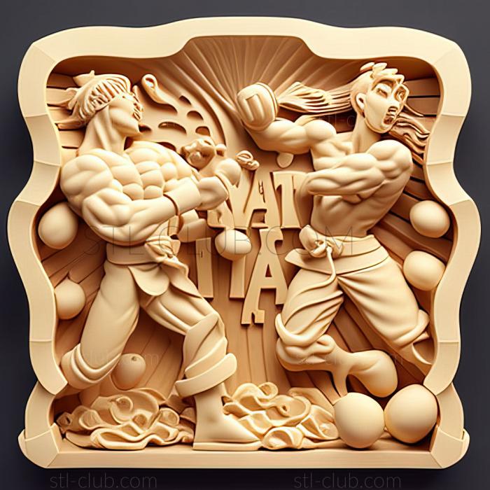3D model Pasta La Vista Fighting Dojo Satoshi VS Haruka (STL)
